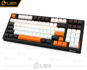 PC Power K98 RGB Black & Gray + Orange Wired Mechanical Gaming Keyboard